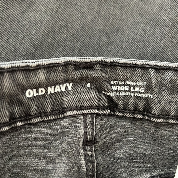 Old Navy Wide Leg Black Jeans - Picture 3 of 5